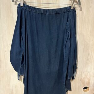 White House Black Market Asymmetrical Navy Skirt